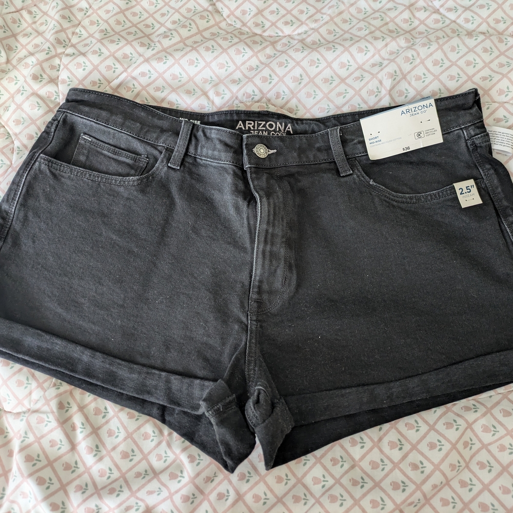 Arizona Jean Company Black Relaxed Fit Jean Shorts